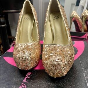 Gold Sequin Women's Shoes🔥